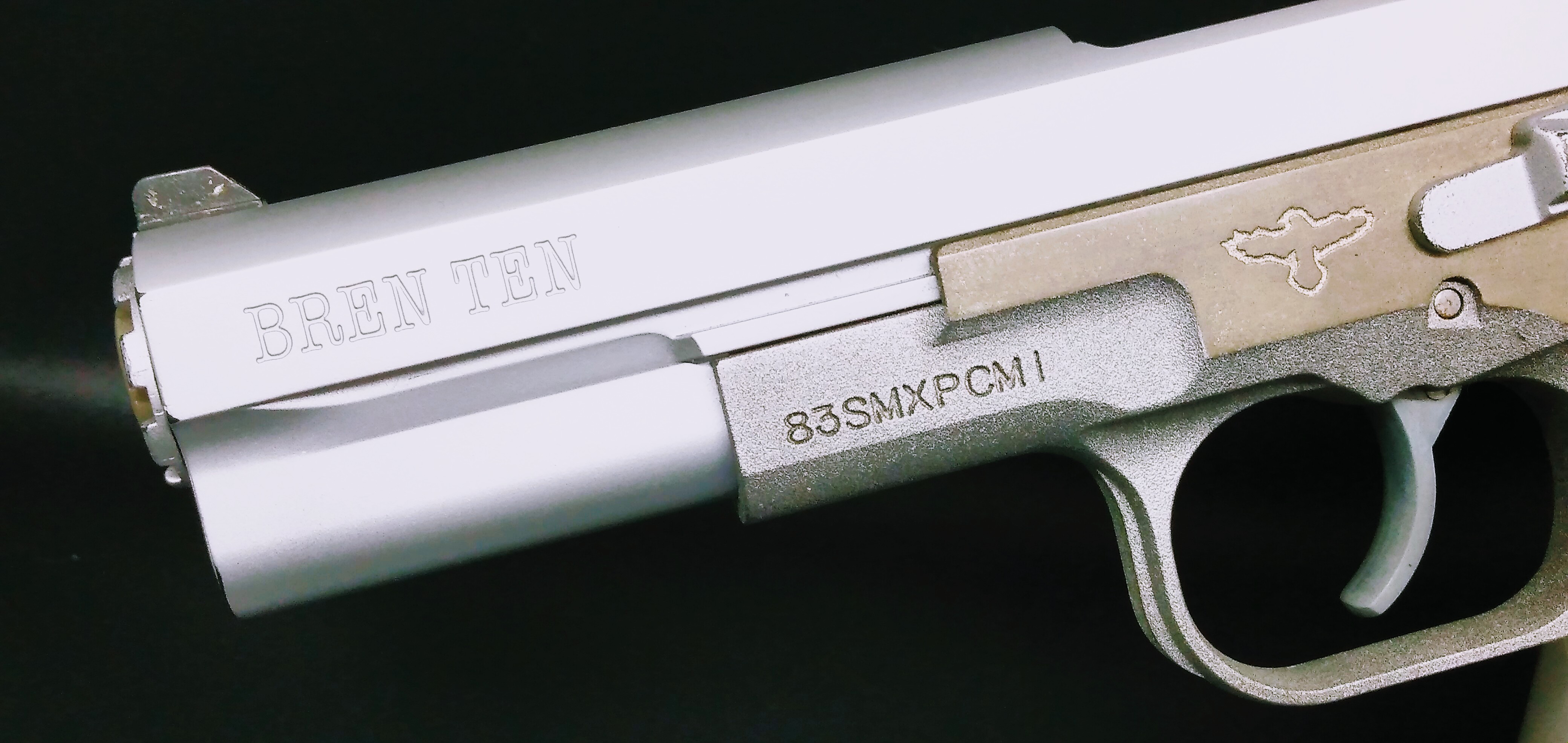 週末お値引！BREN TEN MAXI ガスガン ハーフシルバー　マイアミバイス マルシン ブレンテン オールシルバー BREN TEN MAXI8mm